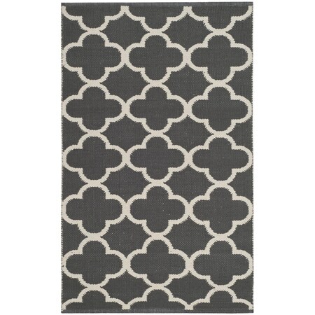 Safavieh Montauk Hand Woven Accent Area Rug Dark Grey & Ivory - 2 ft. 6 in. x 4 ft. MTK725E-24